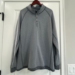 Tommy Bahama Gray Reversible Pullover Sweatshirt with Snap Buttons Size XL